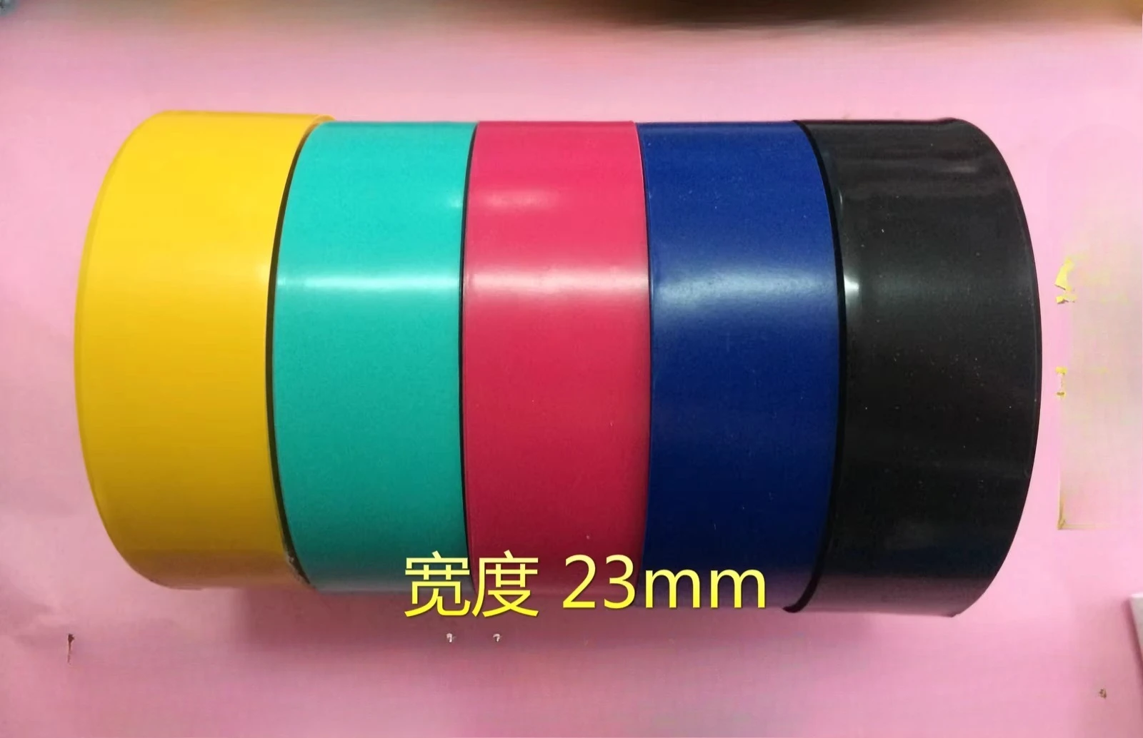 1 قطعة شريط ملون عازل PVC غير لاصق شريط كهربائي بعرض 23 مللي متر بطول 20 متر