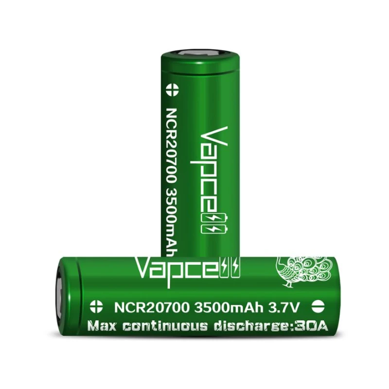 بطارية Vapcell NCR20700 الأصلية 3500mAh 30A 20700 قدرة طاقة عالية 3.7 فولت أفضل 2070C خلية ليثيوم أيون قابلة لإعادة الشحن 20700