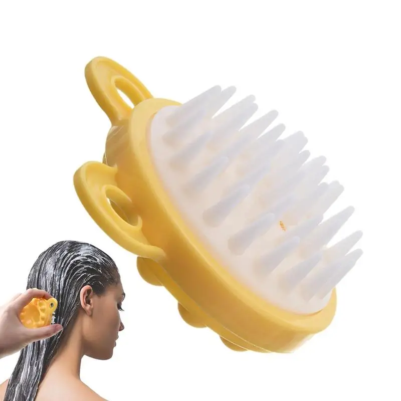 

Silicone Hair Scalp Massage Shampoo Brush Head Therapy Comb Handheld Massager Shampoo Brush Shower Hair Brush for Hair Growth