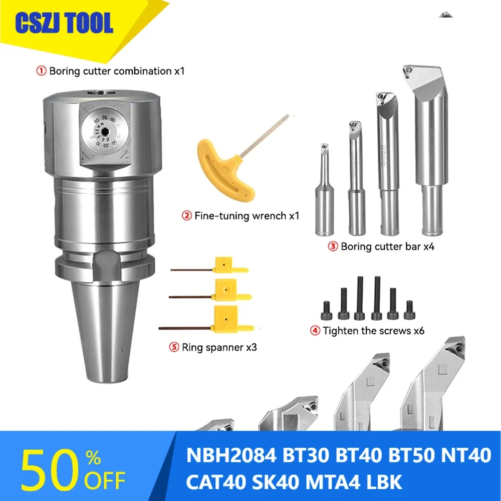 NBH2084 BT30 BT40 BT50 NT40 CAT40 SK40 MTA4 LBK boring tools NBH2084S Tool holder fine tune Boring head boring tool NBH2084S