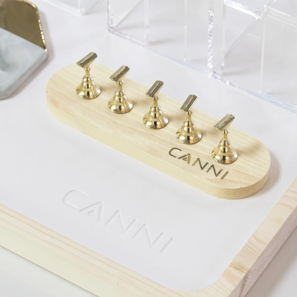 CANNI 9PCS Nail Art Organizer Set Manicure Storage Kit Tool Holder Display Stand Dust Brush Tray Salon Accessories For Nail Gel