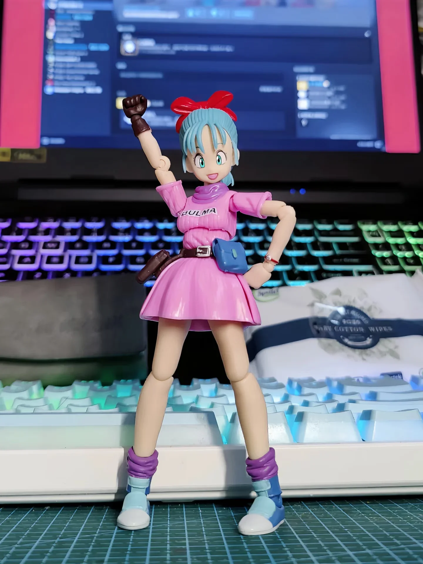 Black Hole Dragon Ball SHF Figuarts Bulma Goku Cápsula No. 9 figura de motocicleta de Bulma, modelo de figura de acción, colección de juguetes, regalo