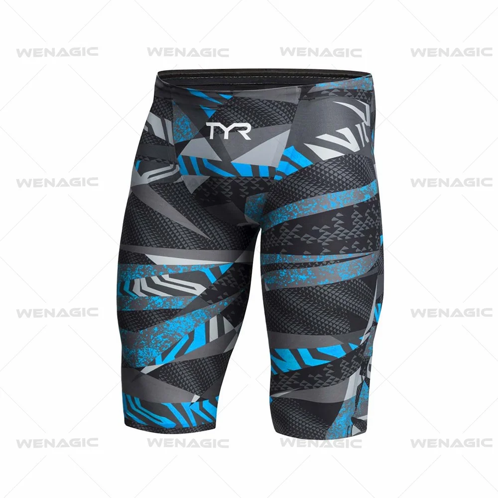 Men Swim Jammer Swimming Trunks Professional Swim Surf Trunks Beach Uv Protection Gym Endurance Athletic Training Tights Shorts