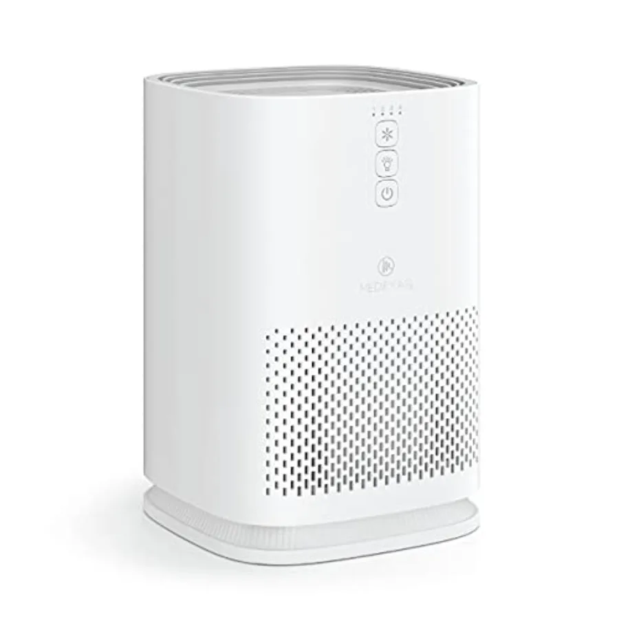 

Medify MA-14 Air Purifier for home use, white ABS plastic housing, True HEPA H13 filter, 99.9 removal of particles down to 0.1