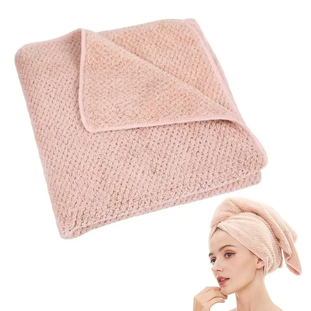 Ultra Absorbent Quick Dry Hair Towel, 20x40 inches, Lotus Root Pink, Ideal for Long and Thick Hair (1pc)