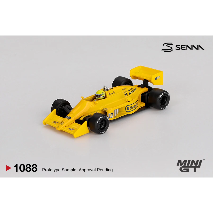 MiniGT 1/64 Lotus 99T #12 Ayrton Senna 1987 Monaco Grand Prix Winner Diecast Model Car Collection Gift for Fans