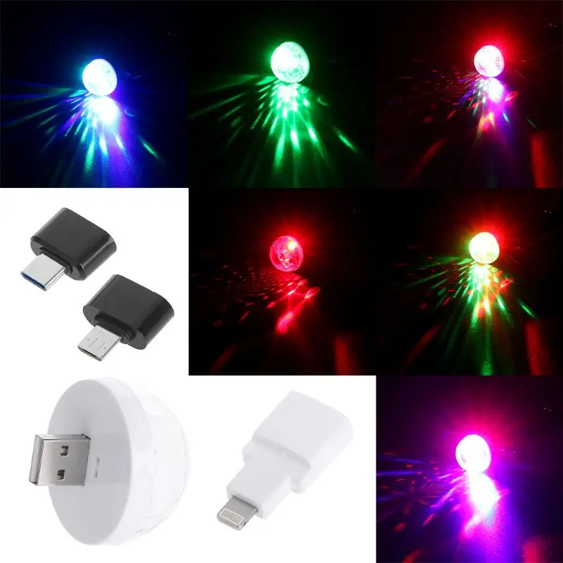 Mini USB LED Night Lights Car Interior Lamp Auto Decoration Lighting LED Bulb Drop Shipping