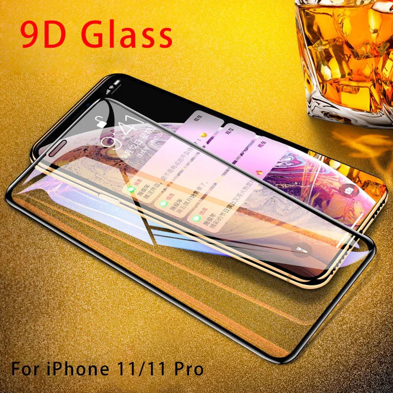 3D Curved Edge COLD CARVING Protective Glass for iPhone 8 Plus X XS Max XR Screen protector for iphone 7 6 S 6S 11 Pro 3D Glass