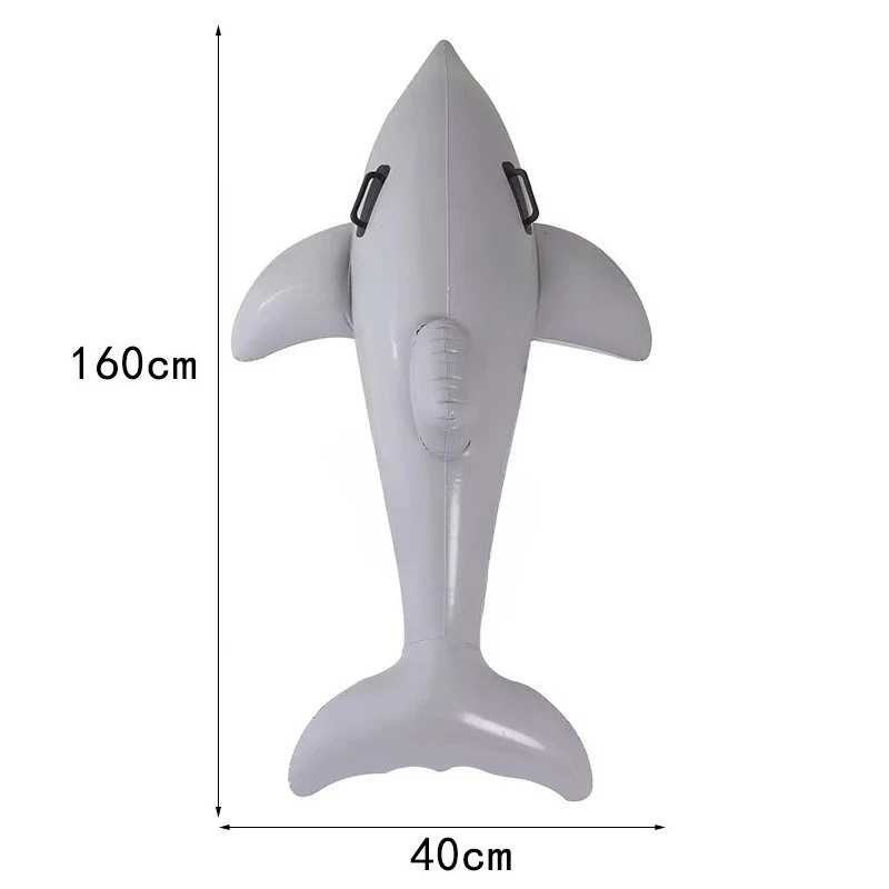 Inflatable whale dolphin shark floating bed water toy, suitable for adults and children