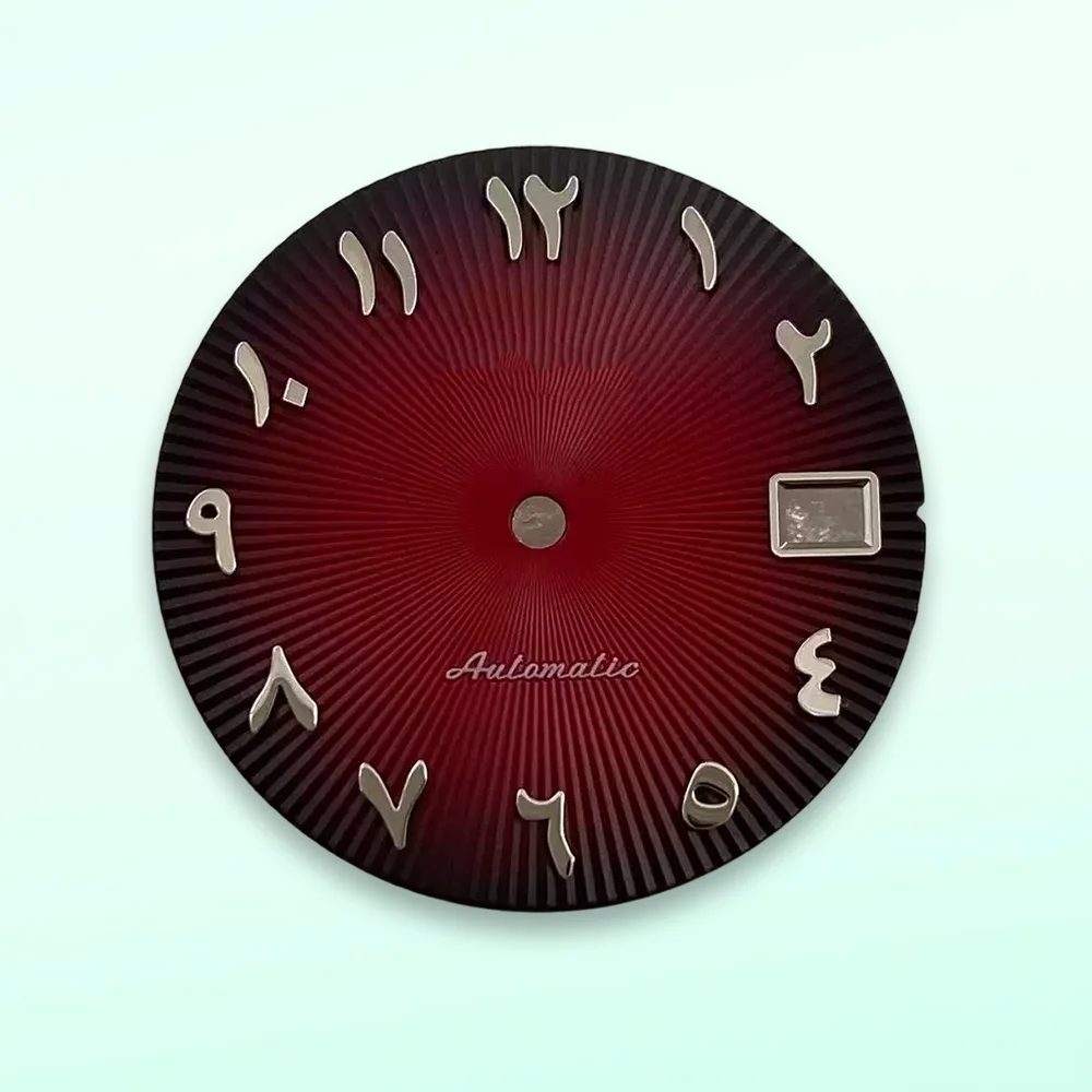 Arabic numerals Dial Fit NH35 Japanese Movement Radial lines 28.5MM With calendar window nh35 Watch Accessories Watch case