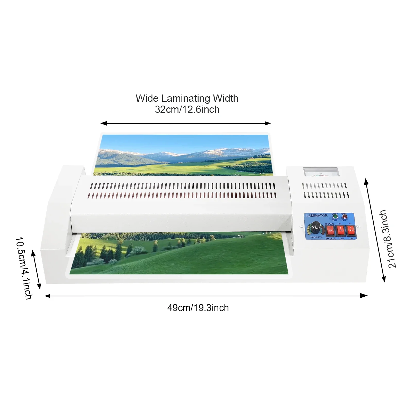 110V 600W Electric Thermal Laminator Machine Large Laminator for A4/A3 Paper Hot/Cold Roll Laminating Machine No Bubbles Machine