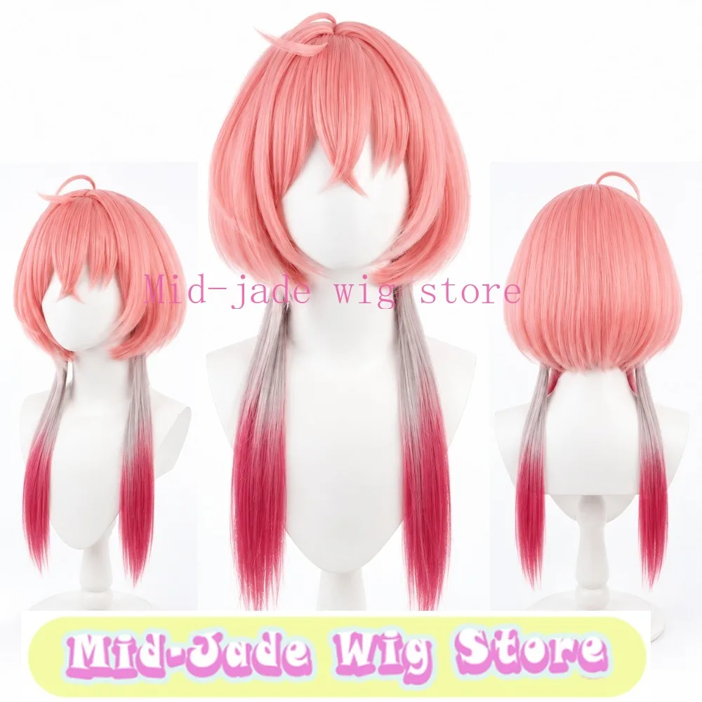 Sasaki Saku Cellmates Cosplay Wig Pink Short Synthetic Hair Costume for Convention Stage Performances and Fan Photo Days