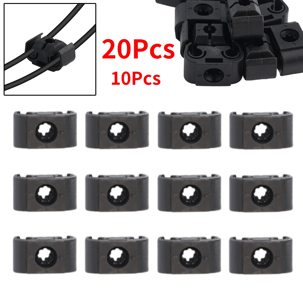 10/20Pcs Double Brake Line Clips Clamps Set Plastic Brake Cable Clips For 5mm 3/16 Inch Brake Pipe Brake Line Holder