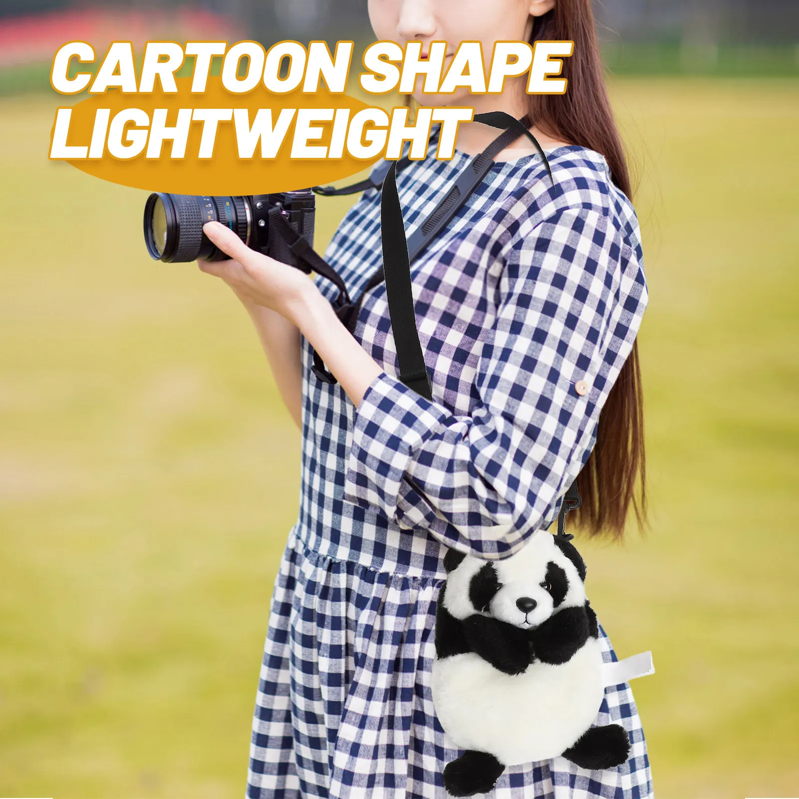 Cartoon Panda Shoulder Bag Stylish Daily Carry All in One Compact Design for Outdoor Activities Short Trips Family Vacations Fun
