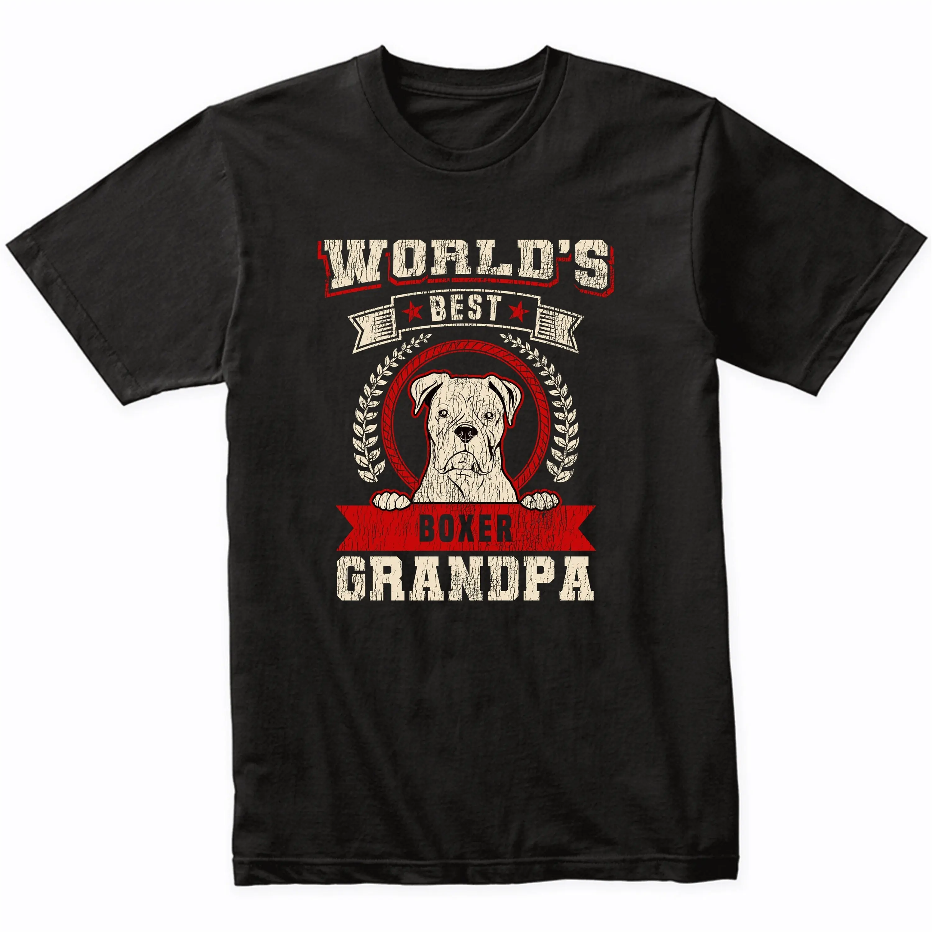 

World's Best Boxer Grandpa Dog Breed T Shirt