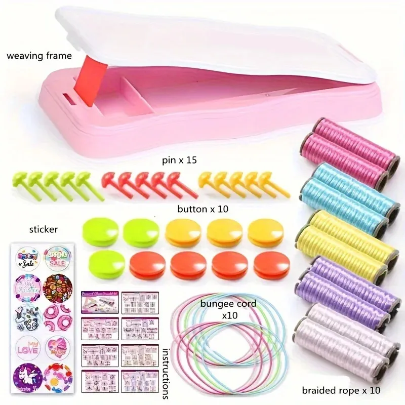 Kunst en handwerk voor kinderen, vriendschapsarmband maken kit, DIY armbanden string maker speelgoed set reisset voor meisjes kerstcadeau