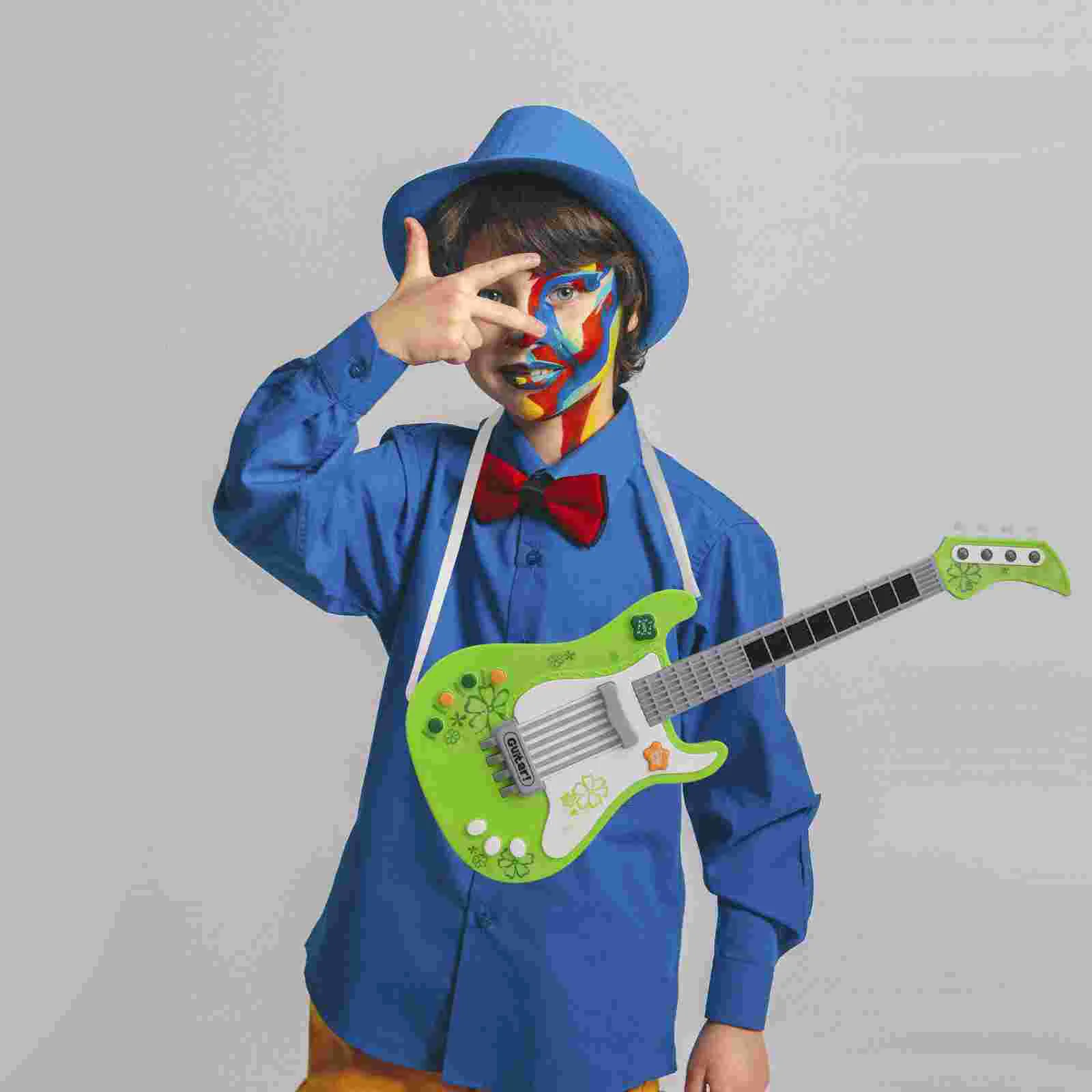 Kinder Simulation Bass Player Gitarre Musik Instrument Frühen Lernspielzeug Musik Elektronische Gitarre mit Lichtern für Kinder Gi