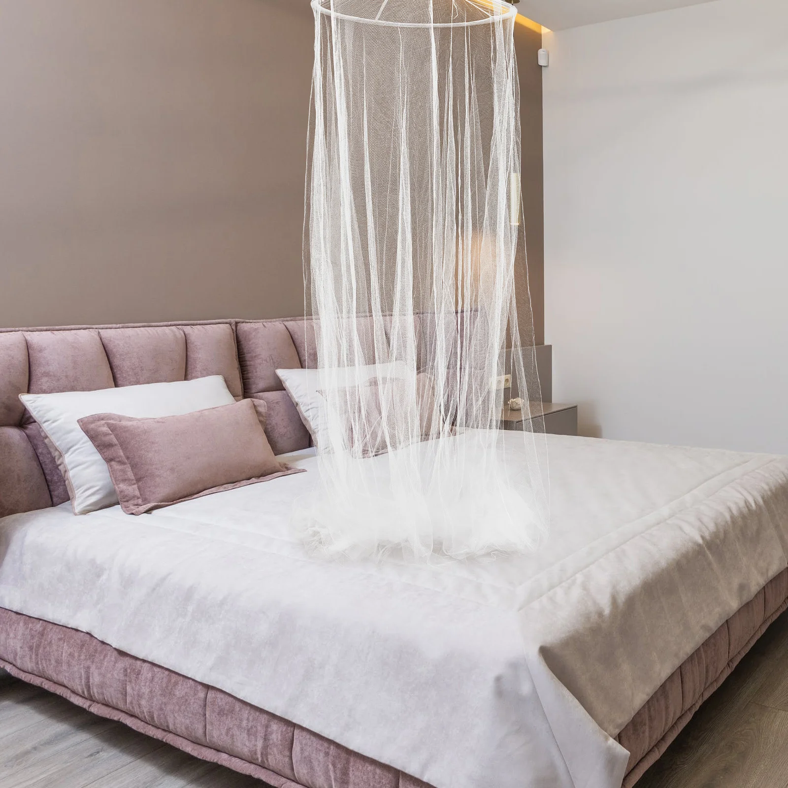 

Dome Mosquito 900X250X60Cm Polyester Strong Stretchy No Assembly Needed Easy Setup Recyclable Bed Canopy Ceiling Net Decorative