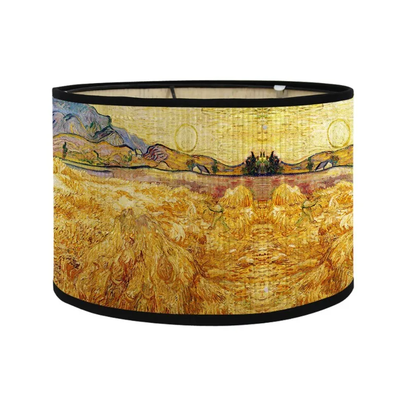 

30 см Астральный Подсолнух Абажур Бамбуковый Художественный Световой Абажур Бар Кафе Люстра Декор Современная Роспись Декоративный Абажур