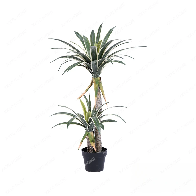 Agave Dracaena Potted Plant Emulational Fake Tree Green Plant Indoor Floor-Made Landscape Decoration Ornaments