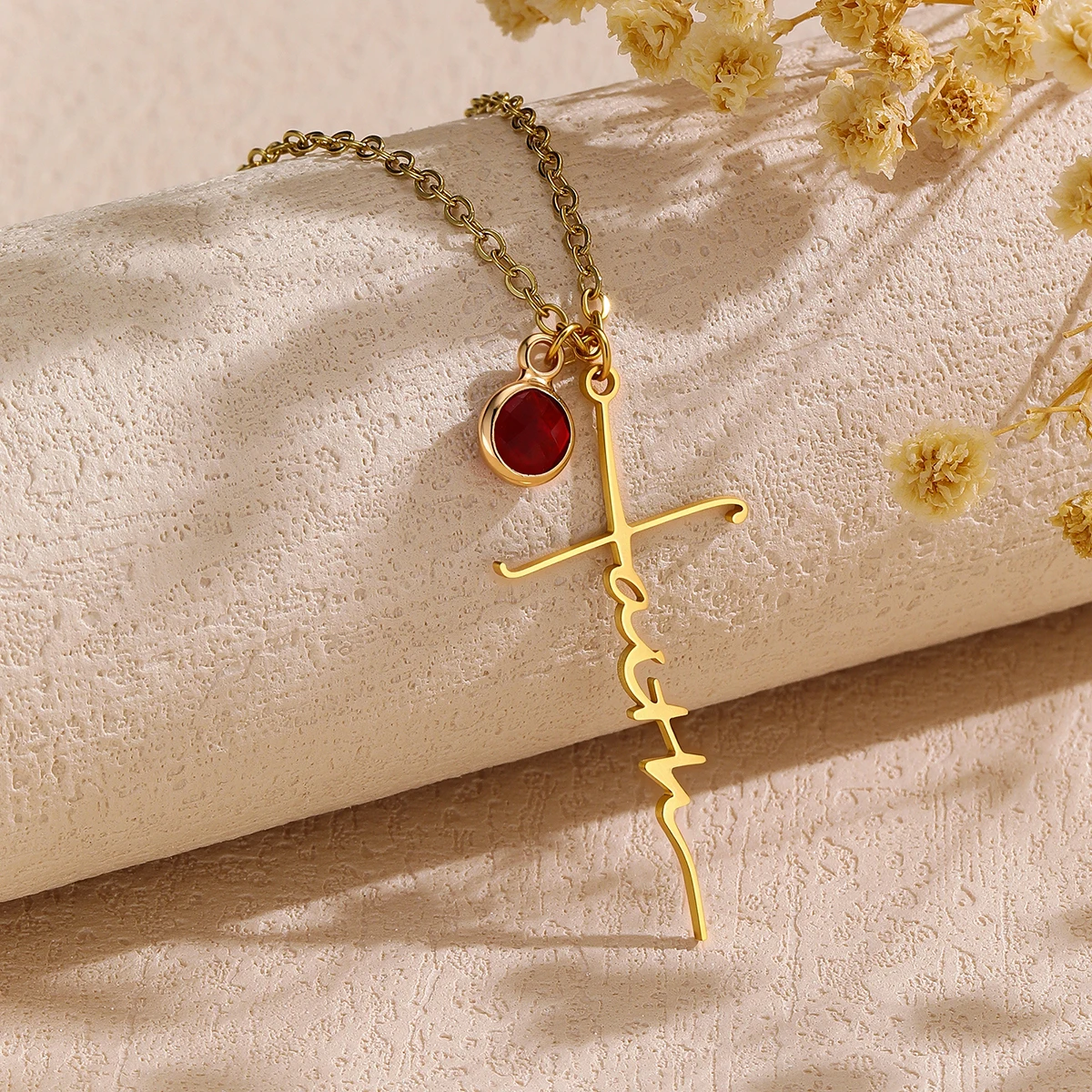 

Customized Cross Name Necklace Stainless Steel Choker Personalized Nameplate Jesus Pendant For Women Men Jewelry Gifts