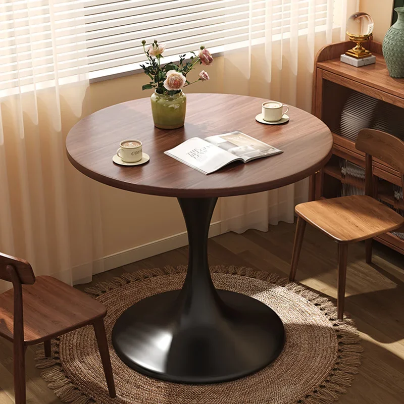 الشمال أريكة خشبية صلبة طاولة جانبية الحديثة الرجعية الأصلي مصمم مقهى طاولات الشاي الحديد الفن مقهى الأثاث Teapoy FYCT