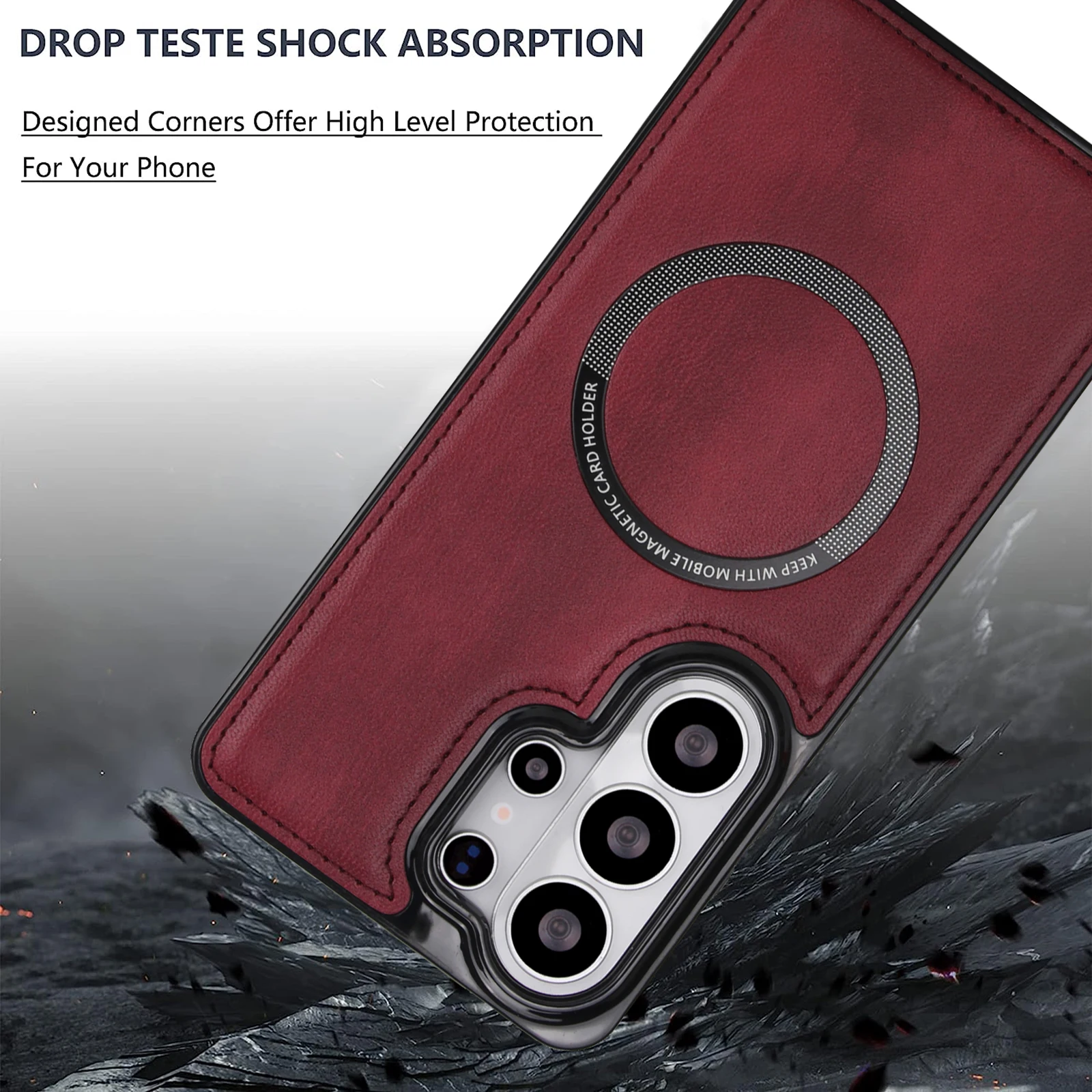 For Magsafe Samsung Galaxy S26 S25 S24 S23 S22 Ultra Plus 5G Case Matte Leather Magnetic Wireless Charging Shockproof Back Cover