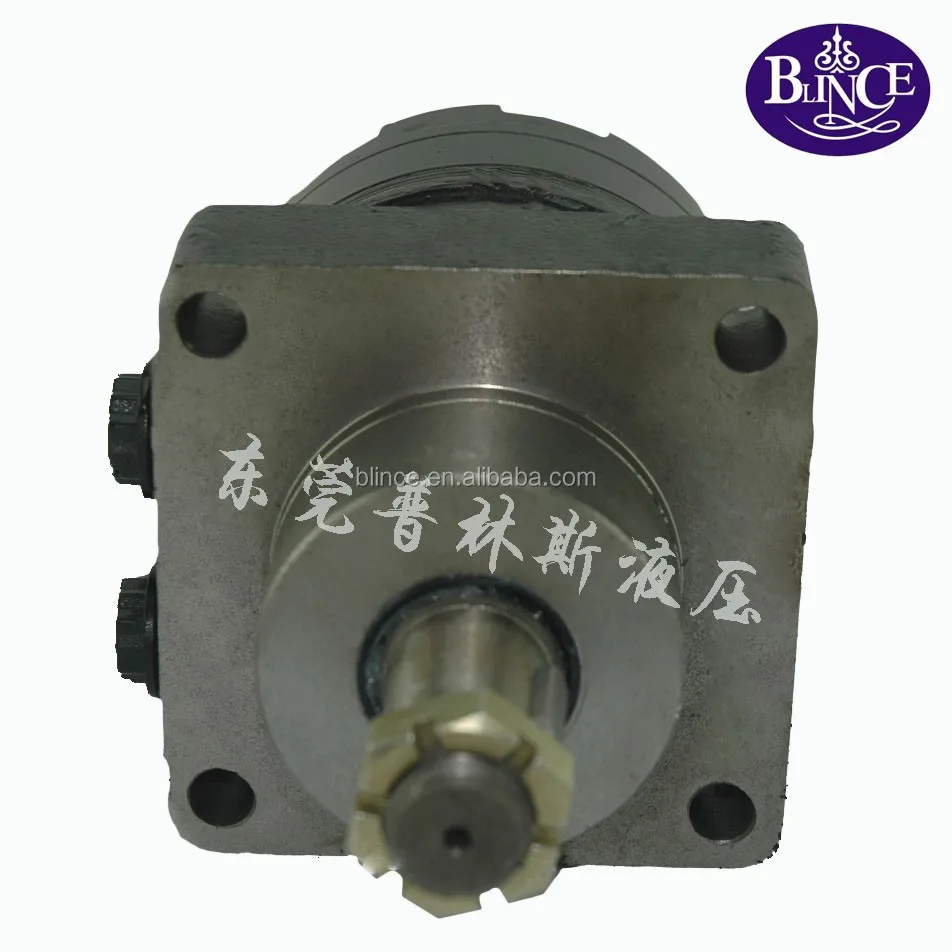 Blince OMER375-WST4RB hydraulic motor,WS 4 holes wheel flange mount,cone-shaft 31.75mm parallel key 375cc orbital motor