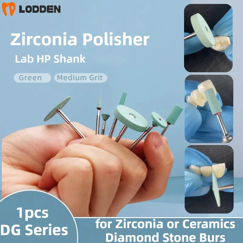 Brocas de polimento de zircônia para laboratório dentário, para zircônia ou emax, grão médio, cerâmica verde, brocas de diamante para grávidas