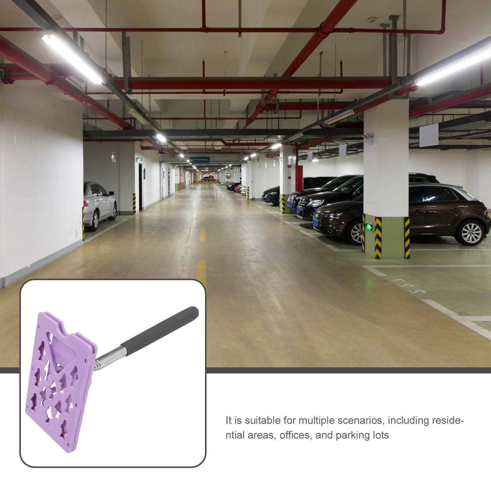

Parking Toll Swiping Rod Retractable Abs Stainless Steel Durable Car Payment Stick For Home Office Garage Pass Card Holder