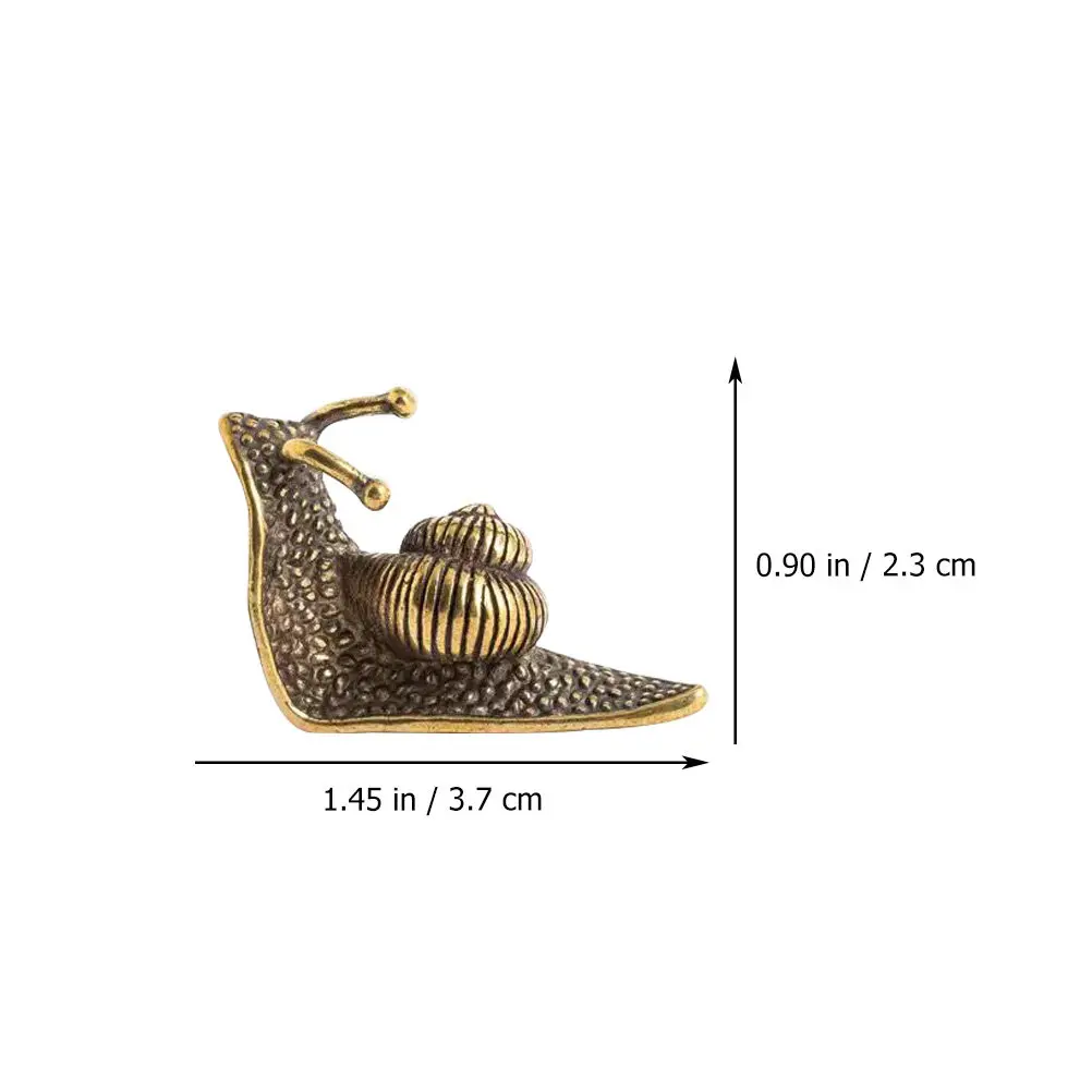 Copper Snail Tea Pet Set – 2pcs Hand-Carved Snail-Shaped Tea Accessories for Ceremony & Desktop Decor