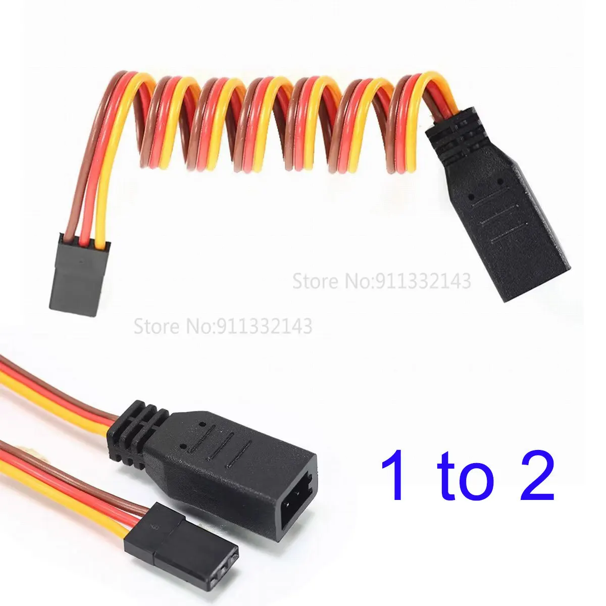 R/C 1to2 Parallel line Servo Y Harness Splitter Cable JR Futaba Extension Wire for RC Car Aircraft Boat FPV Quadcopter Drone UAV