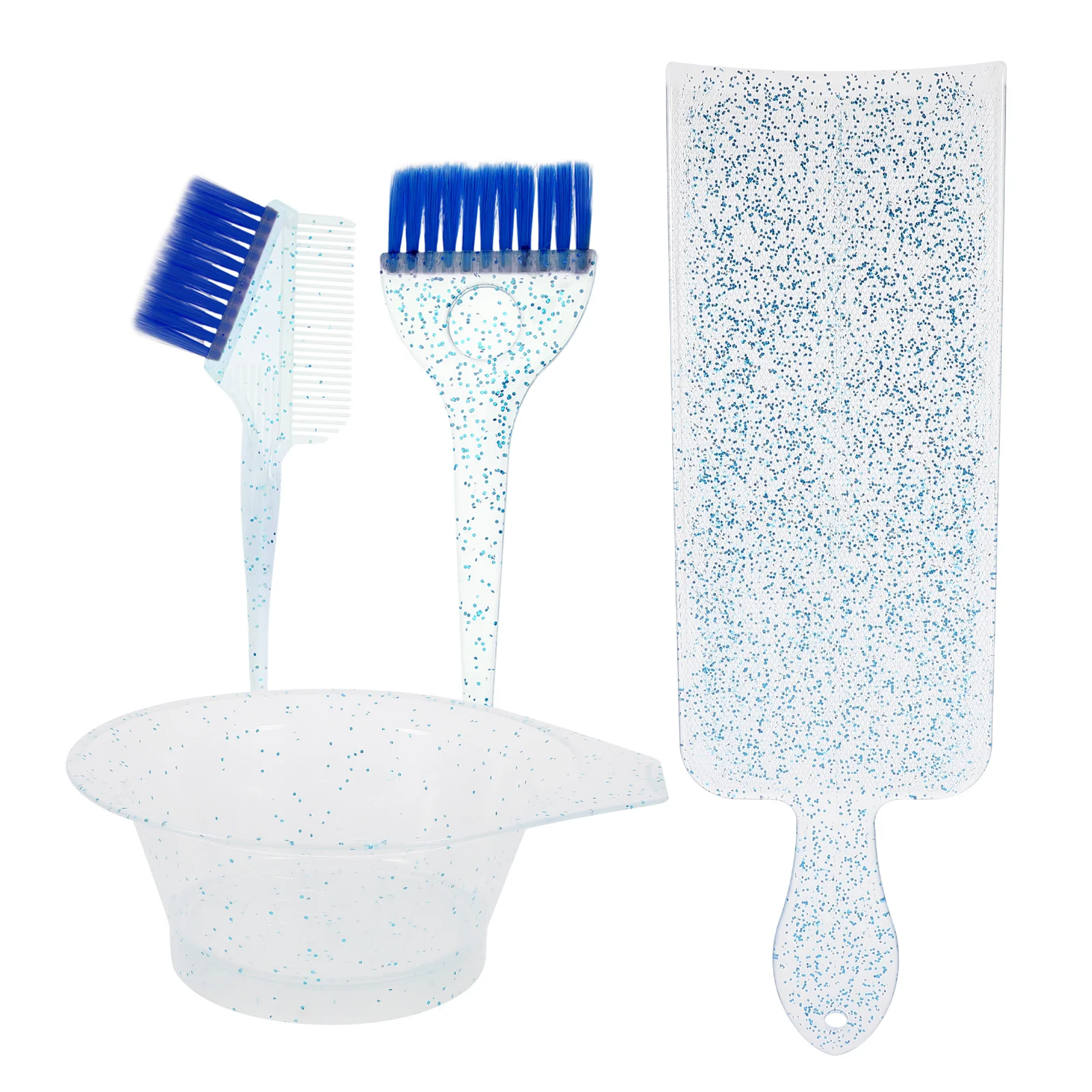 

1 комплект, набор мисок для краски для волос, стильный мерцающий эффект, уникальный дизайн, расческа для бокового использования, миска для краски для волос и набор кистей