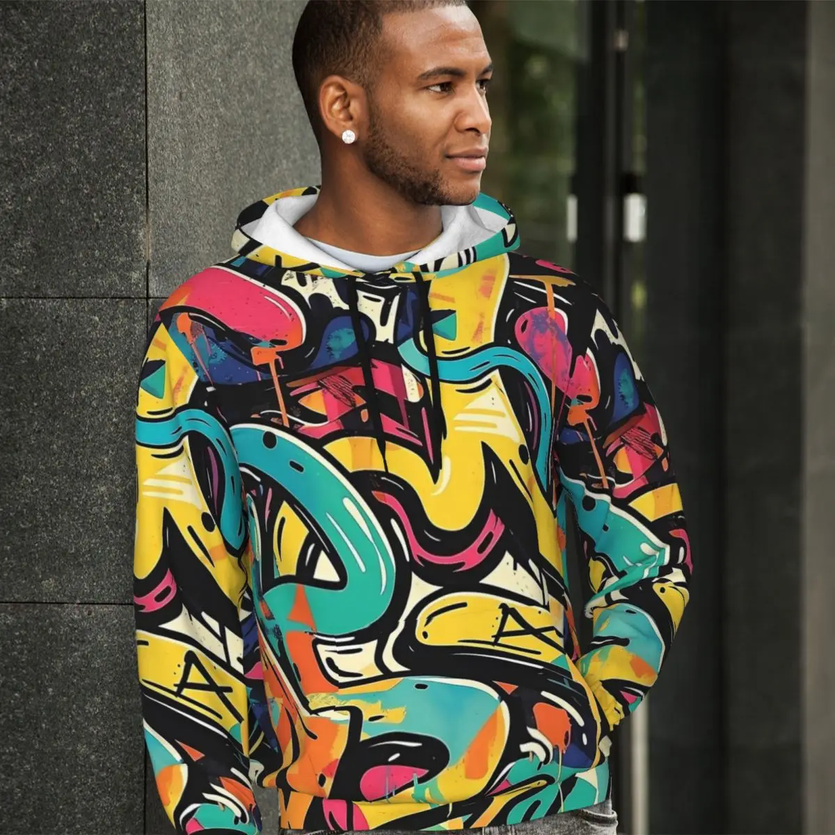 

Abstract Graffiti Street Art Casual Hoodies Harajuku Velvet Warm Sweatshirts Spring Long-Sleeve Outerwear Oversized Hoodie Gift