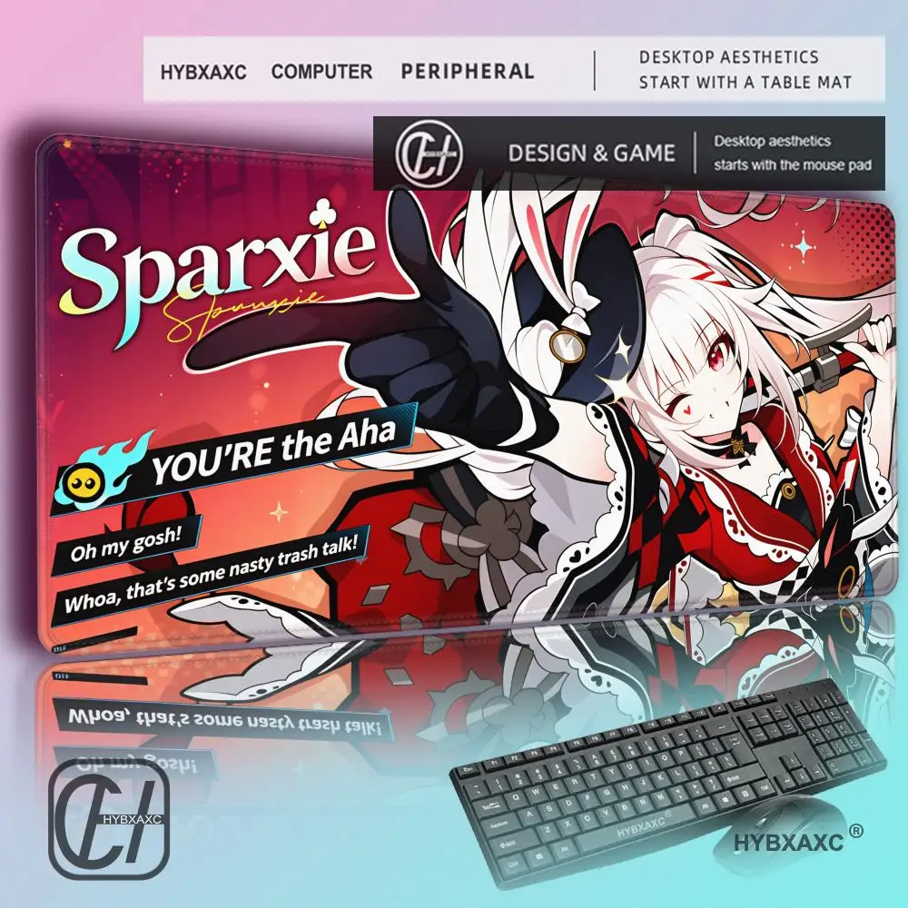 

HYBXAXC Game Sparxie Honkai Star Rail Mouse Pad Non-slip Rubber Gamer Balance Computer Mat Decoracion Deskmat Laptop Large