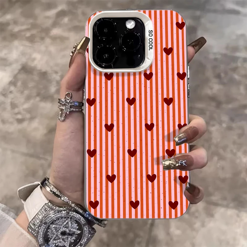 Herz- und Streifenmuster Luxus-Handyhülle für Xiaomi Redmi Note 17 Pro Max Hüllen für Redmi Mi 11 Lite 5G 12 14T 15T 13T Pro Lederhülle – Detail 4