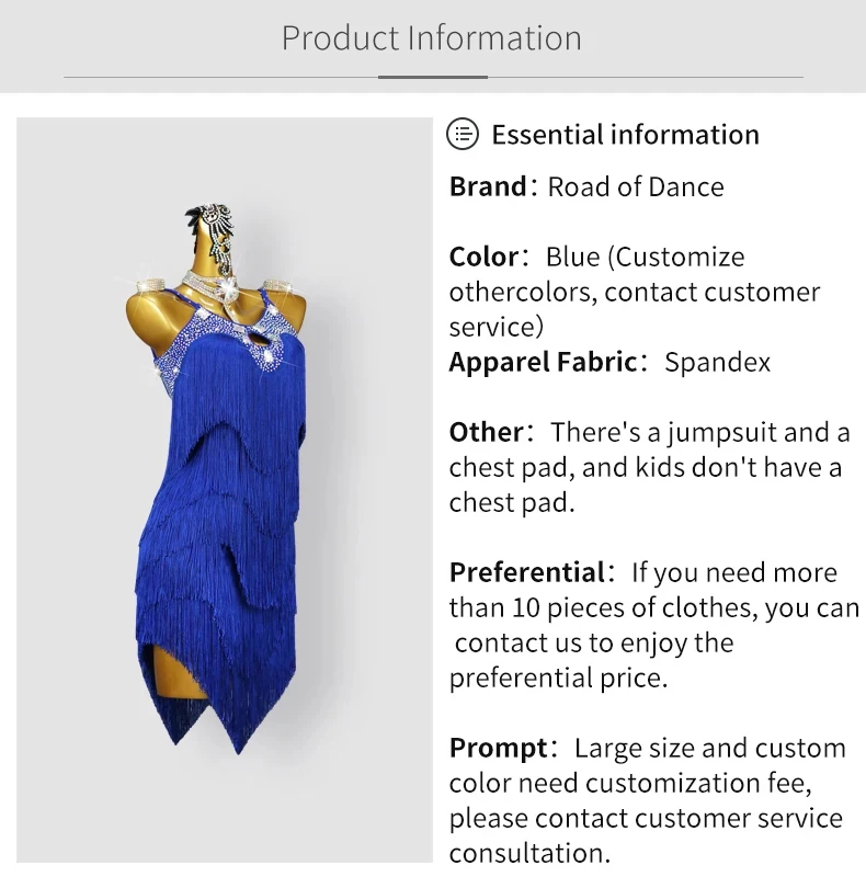 Sexy Lateinamerikanische Tanzkleidung Damen Samba-Partykleid Mädchen Übungsrock 2026 Fransen-Kostüm Prom Midi Tanzkleidung Bühnen-Tanzkleidung – Detail 3