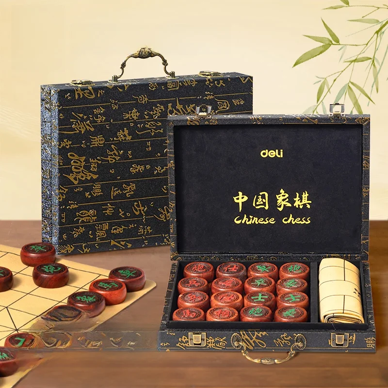 

Exquisite Classical Chinese Chess Set in Red Hua Li Wood Premium Quality Gift Boxed Collectible High End Chess Game