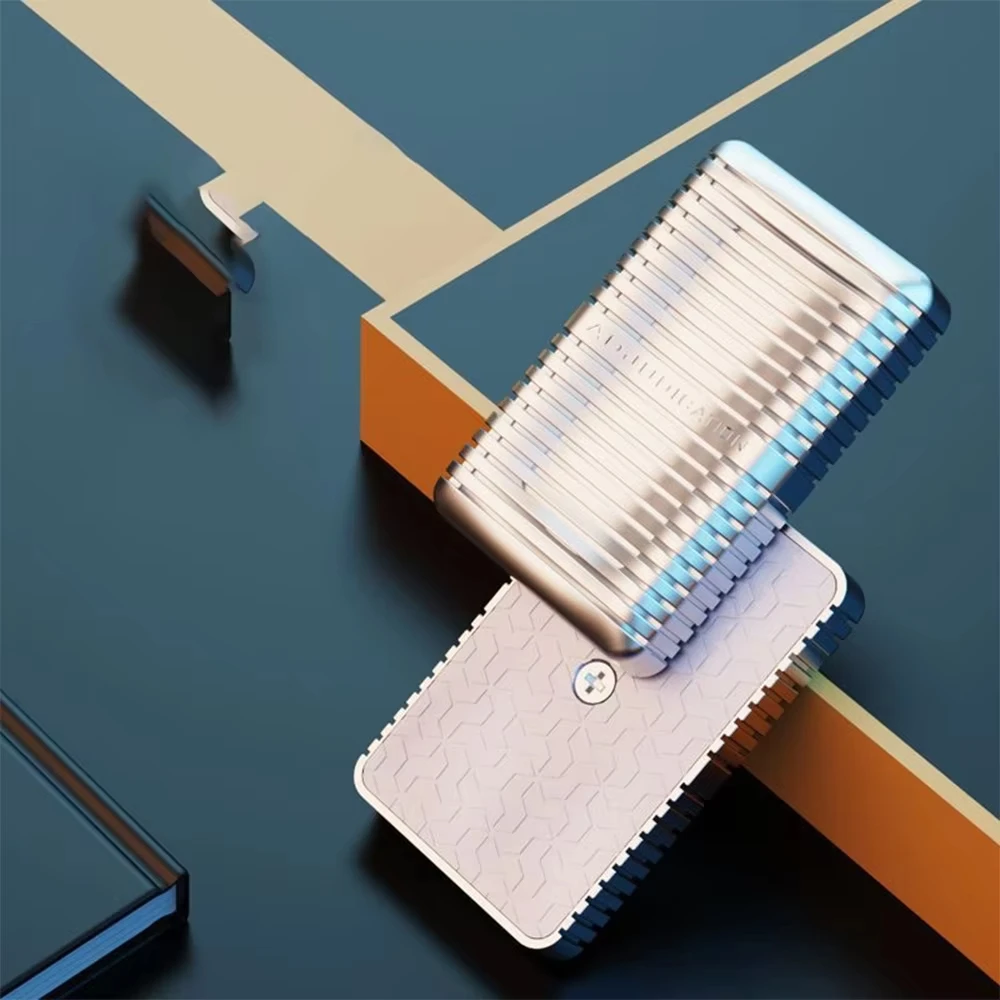 Edc Fidget Slider – savon métallique rotatif, jouet sensoriel Anti-pression, jouet de Table focal Tdah avec curseur magnétique souple