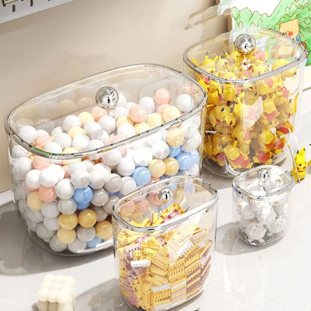 

Transparent Toy Storage Jar Finishing Sealed Can Cute Grain Storage Cans Household Storage Jars Home Storage Plastic