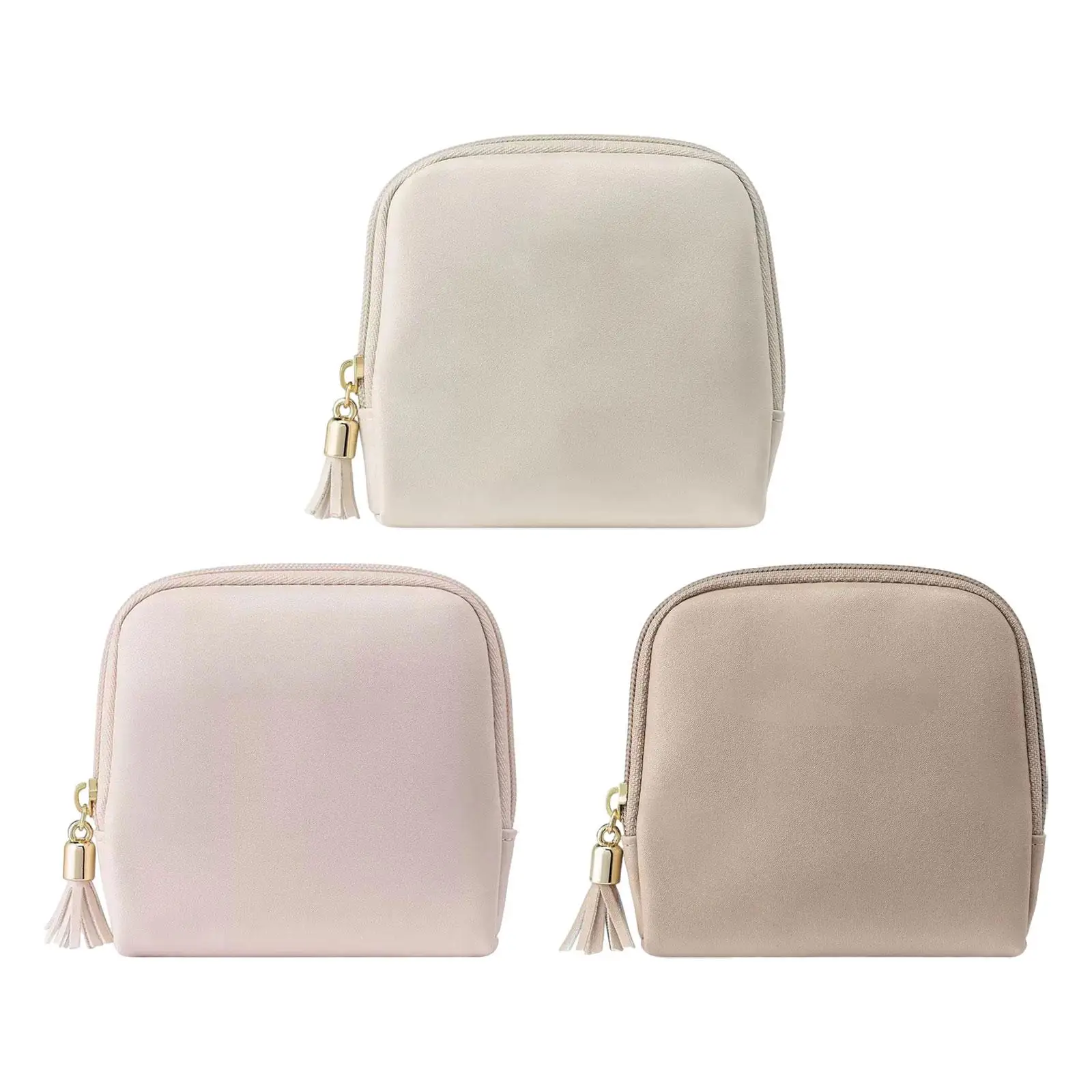 حافظة مجوهرات صغيرة للسفر بسحاب للإغلاق وبطانة ناعمة ومجوهرات محمولة متعددة الاستخدامات