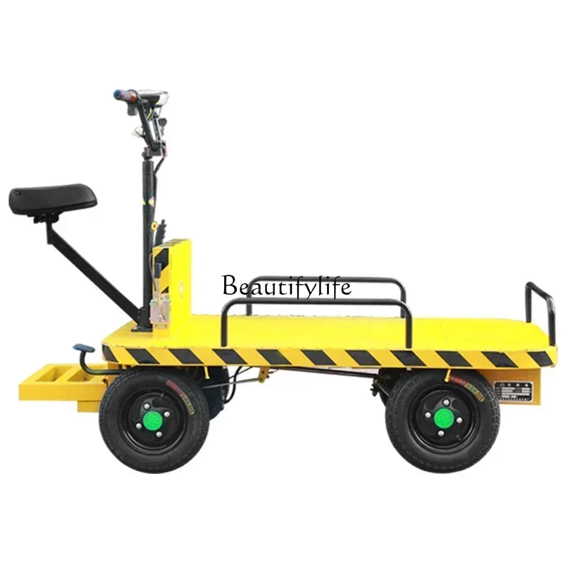 01ZL Electric Flat Truck Four-Wheel Trolley Stall Dining Cart