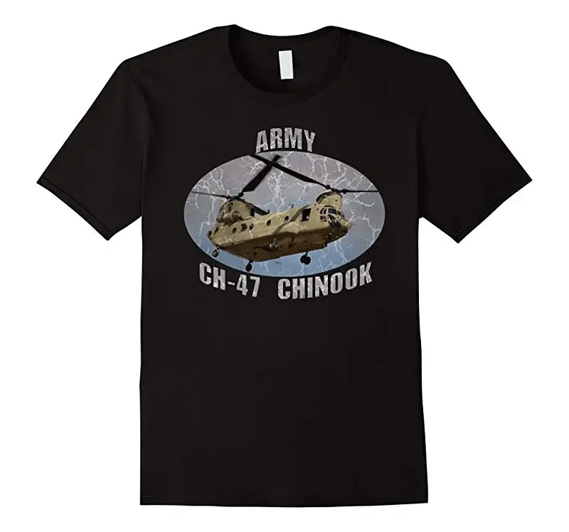 

Army CH-47 Chinook Transport Helicopter T-Shirt 100% Cotton O-Neck Summer Short Sleeve Casual Mens T-shirt Size S-3XL