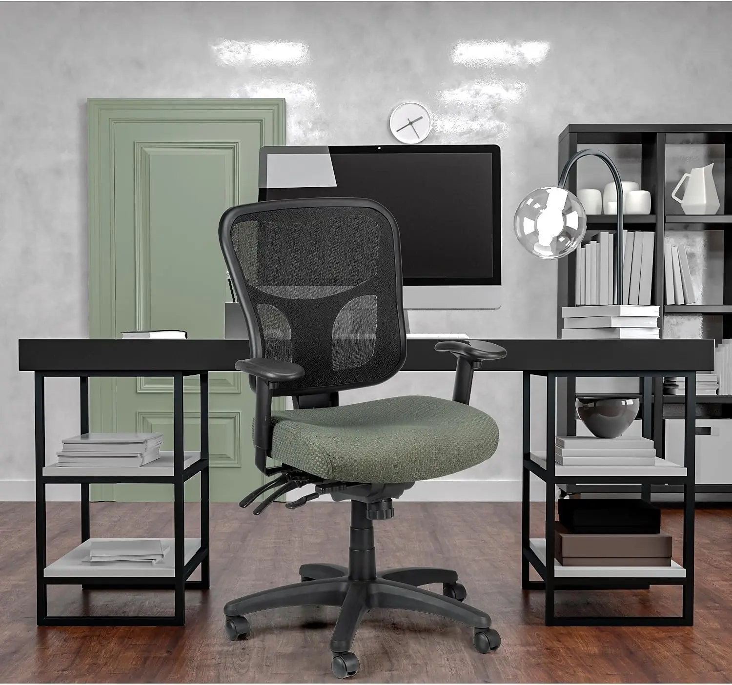 TP8000 Ergonomic Mesh Mid-Back Task Chair, Olive (TP8000-OLIVE)