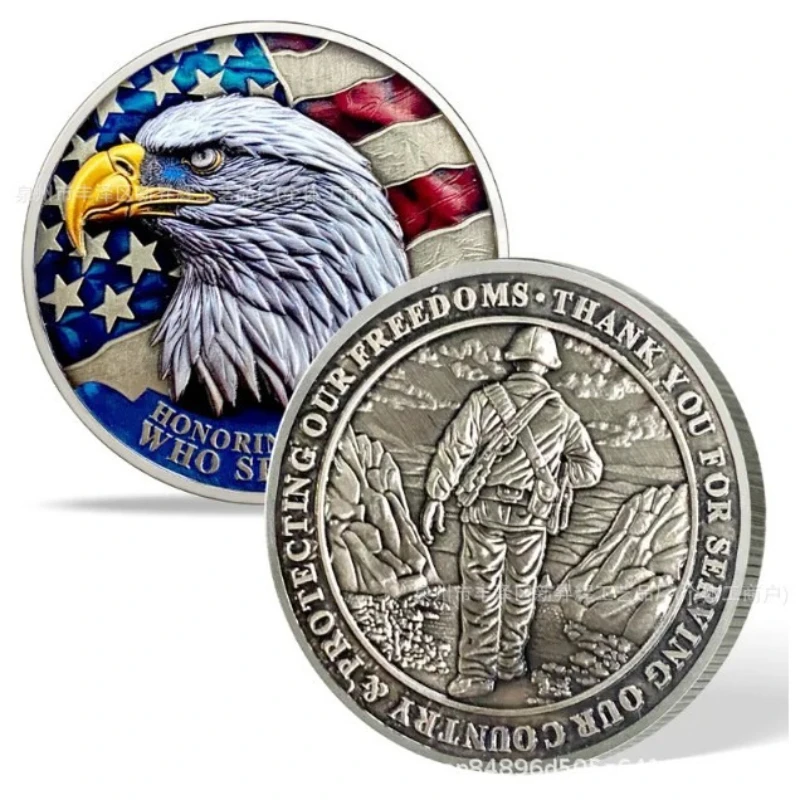 

New Veteran Challenge Coin Independence Day Eagle Commemorative bitcoin art