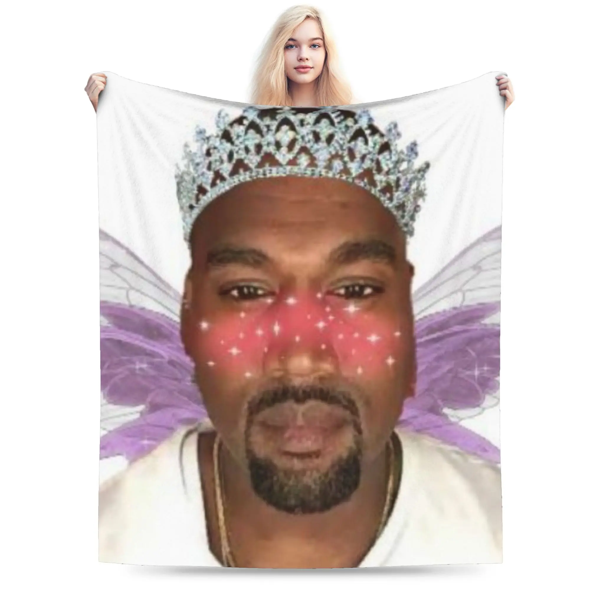 k-kanyes w-wests funny meme Blanket Ultra-Soft Fleece Healing Gift  Throw Blankets Bedspread