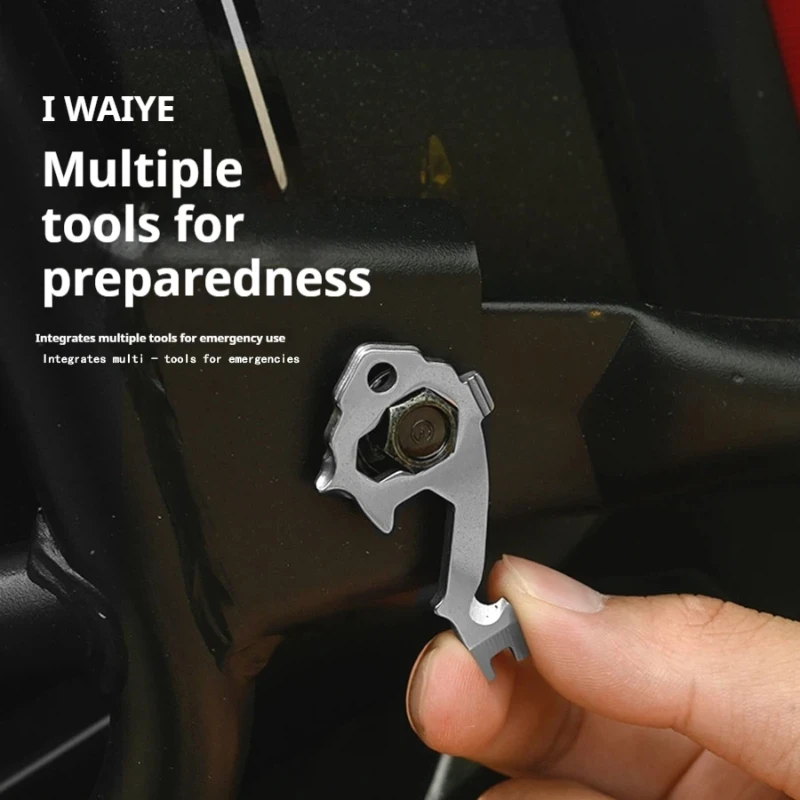 WAIYE 20 In 1 Portable Mini EDC Multi Tool Keychain Bottle Opener Flathead Phillips Screwdriver For Outdoor Camping Emergency