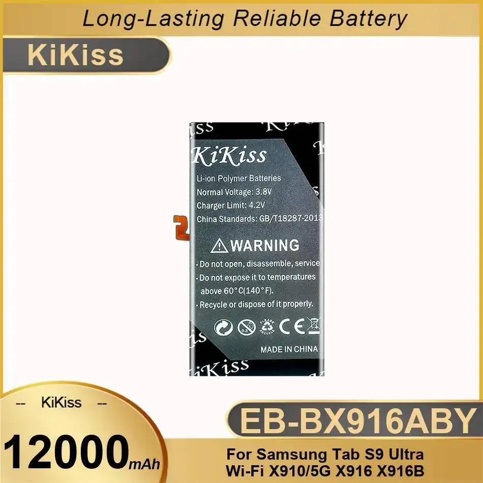 

Premium Replacement EB-BX916ABY For Samsung Tab S9 Ultra WI-FI X910 5G X916 X916B Tablet Battery 12000Mah