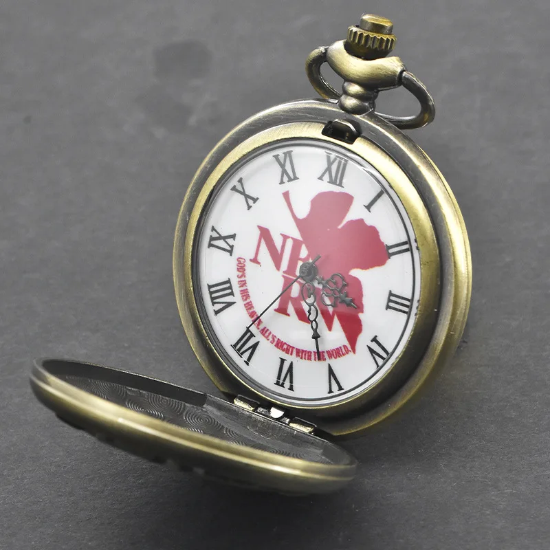 

Neon Cute Genesis Classic Evangelion Anime Peripheral Creative Pocket Watch Pendant Watch for Students Exam Cartoon Clock Gift