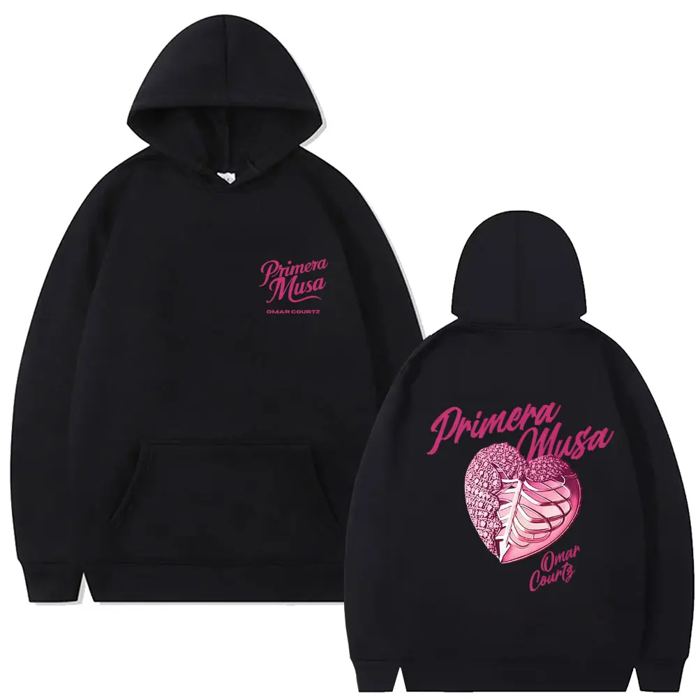 

Hot Sale Rapper Omar Courtz Primera Musa Heart 2025 Merch Hoodie Men's Hip Hop Fashion Streetwear Male Vintage Pullover Hoodies